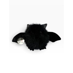 Debi Lilly Fluffy Black Bat Plush Decor New Shaggy Faux Fur Wings Halloween